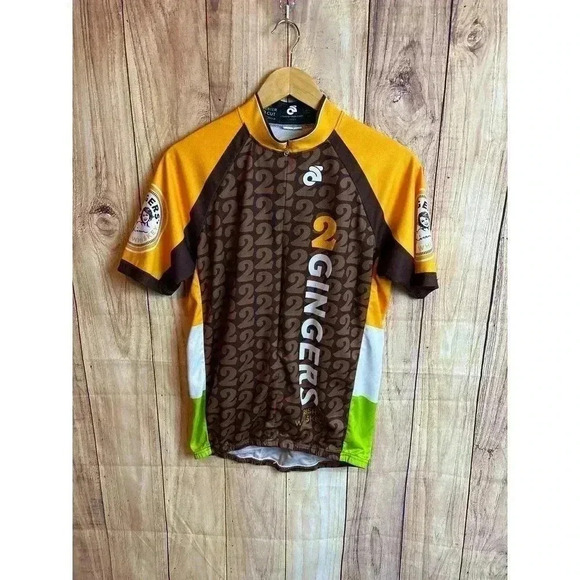 2 Gingers Irish Whiskey’s Cycling Jersey 3/4 Zip Back Cargo Pockets Men’s Size L - Picture 1 of 5